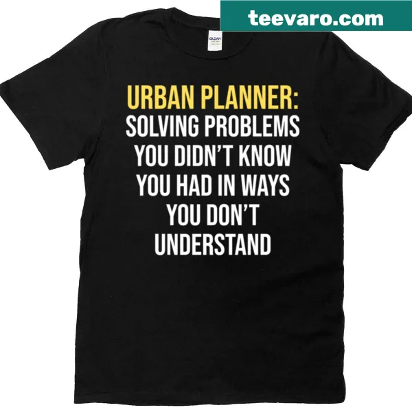 Cartoon graphic T-shirt for urban planners