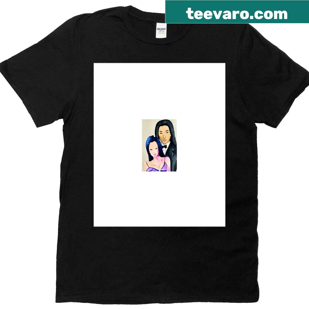 Pop art illustration graphic T-shirt with vibrant design — on a men's t-shirt