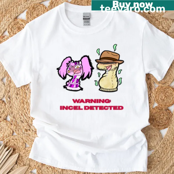 Warning Incel Detected typography t-shirt