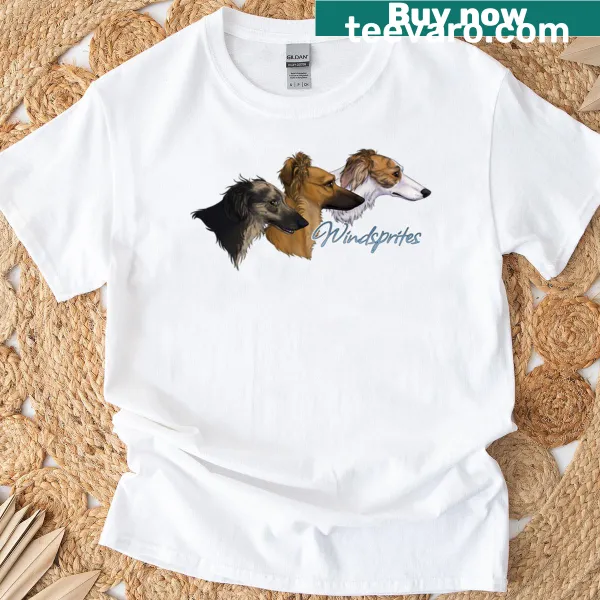 Whimsical t-shirt featuring the 'Windsprites Trio' design