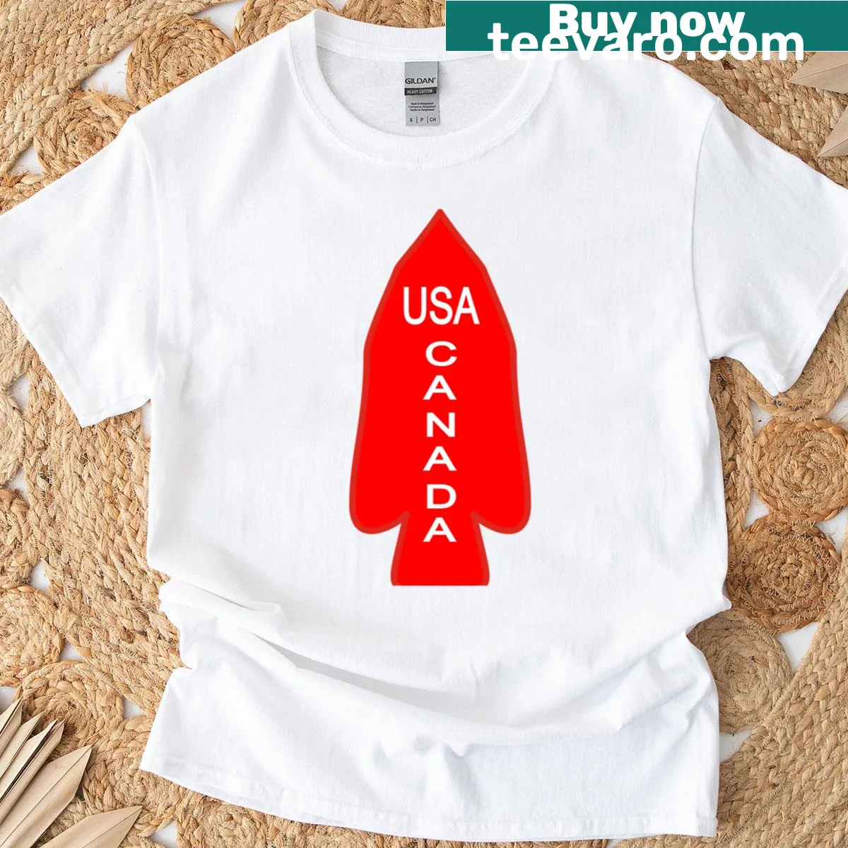 Commemorative T-shirt featuring the emblem of the 1st Special Service Force from WWII. — on a men's t-shirt