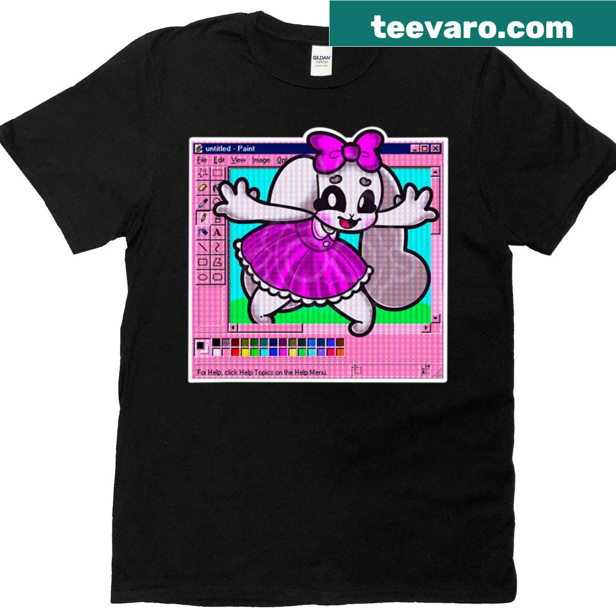 T-shirt featuring the name Bella in a playful MS Paint style — on a men's t-shirt