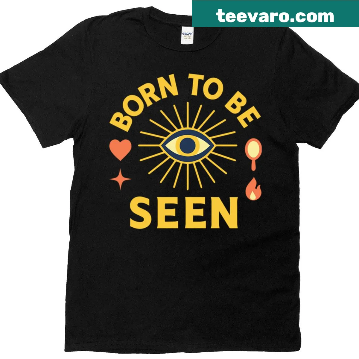 Bold LGBTQ t-shirt with the phrase 'Born To Be Seen' — on a men's t-shirt