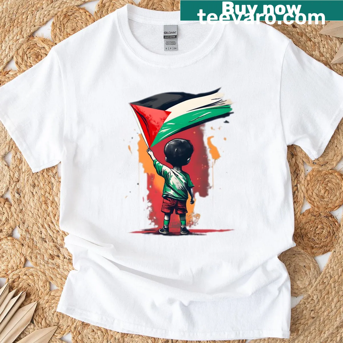 Bold and edgy graphic with a humorous religious statement — on a men's t-shirt