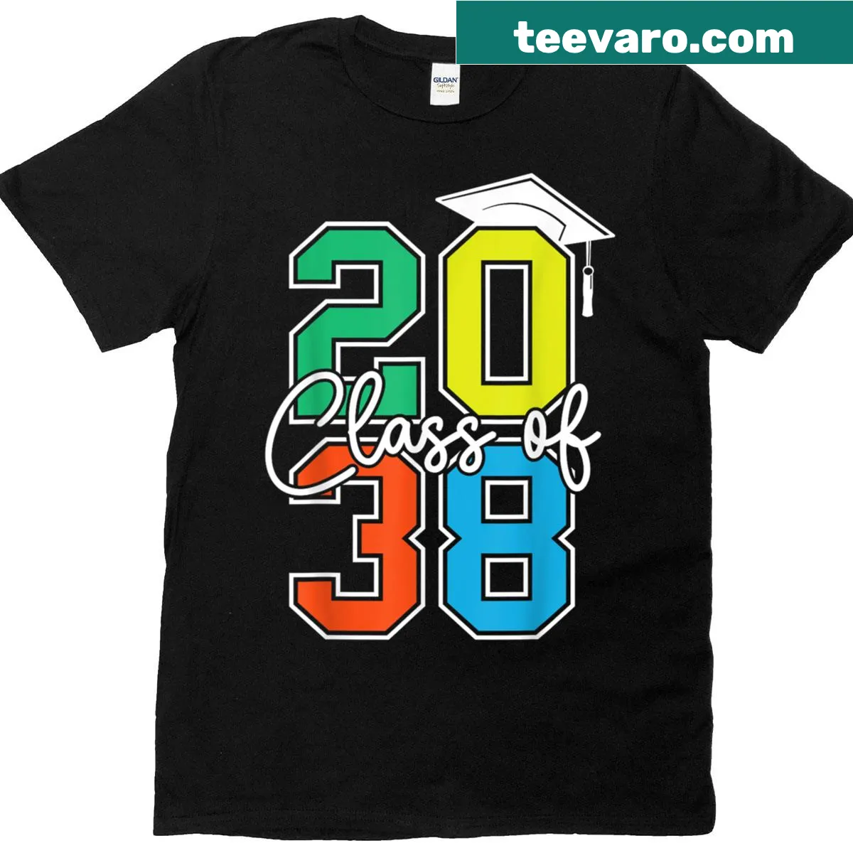 Funny Class Of 2038 Kindergarten t-shirt for back to school — on a men's t-shirt