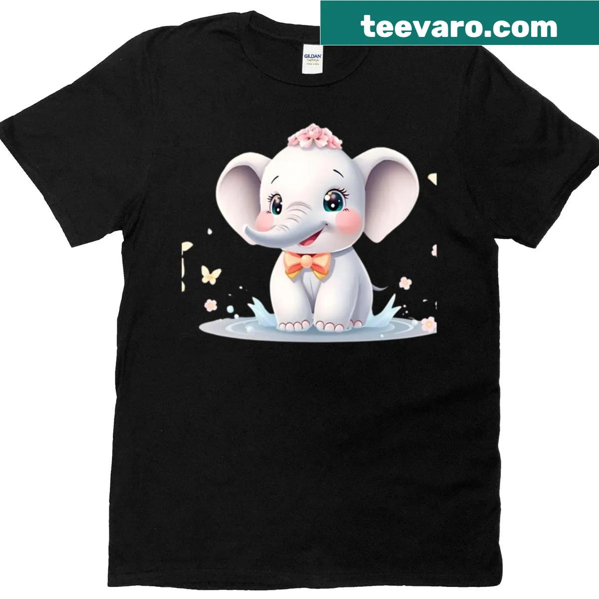 Cute elephant illustration on a t-shirt — on a men's t-shirt