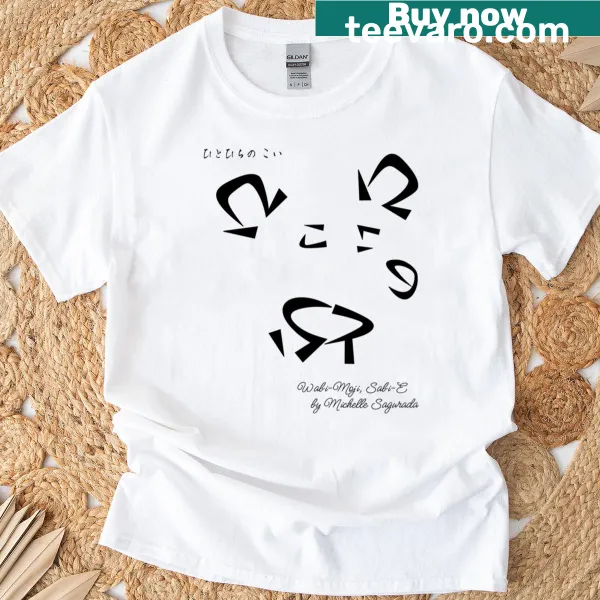 Petal-sized Hiragana face illustration on a cute T-shirt