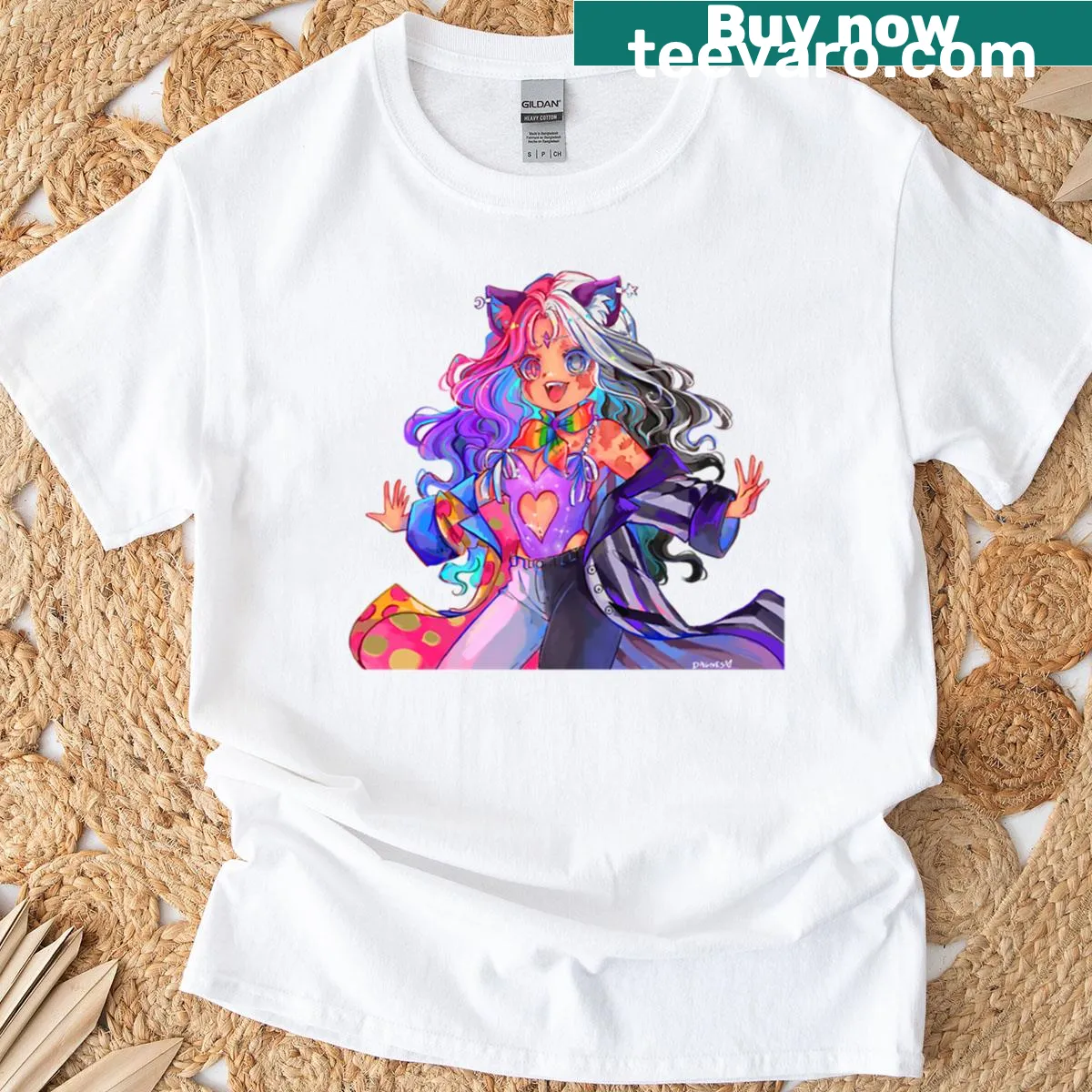 Illustrative Dagnes-themed T-shirt for art lovers — on a men's t-shirt