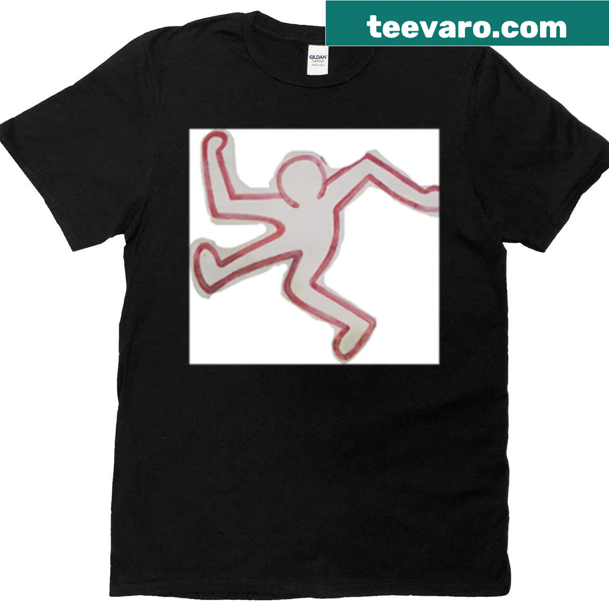 Cartoon dancing man graphic on a fun t-shirt — on a men's t-shirt