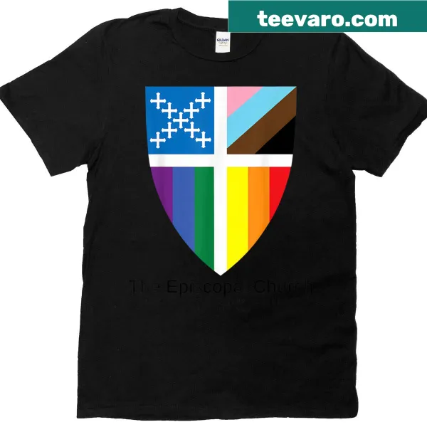 Episcopal Church T-shirt with LGBT pride and message of love