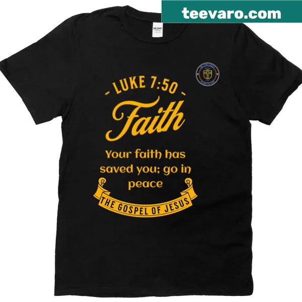 Christian T-shirt featuring a Bible quote from the Gospel of Luke