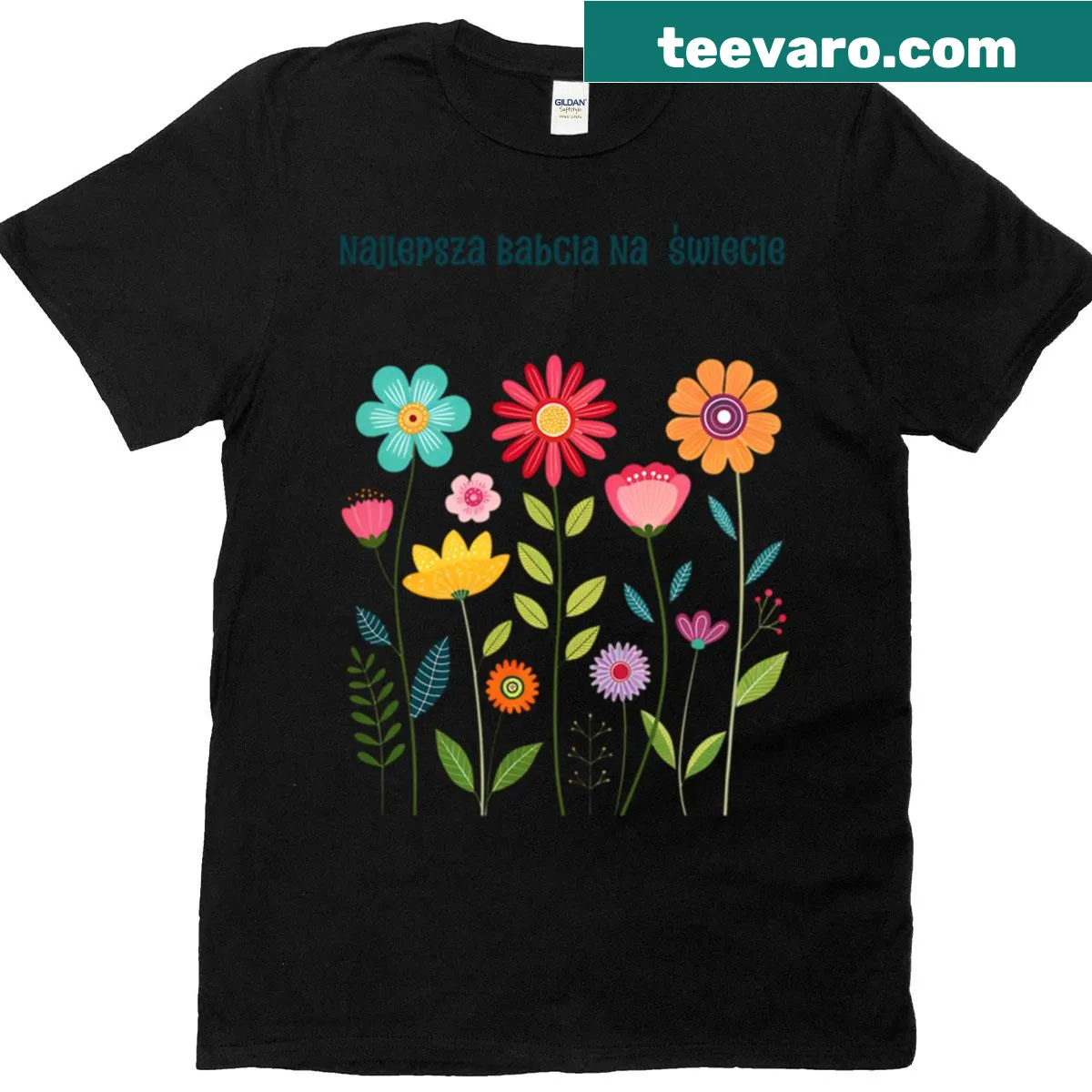Sentimental t-shirt for grandmas featuring floral design and loving text — on a men's t-shirt