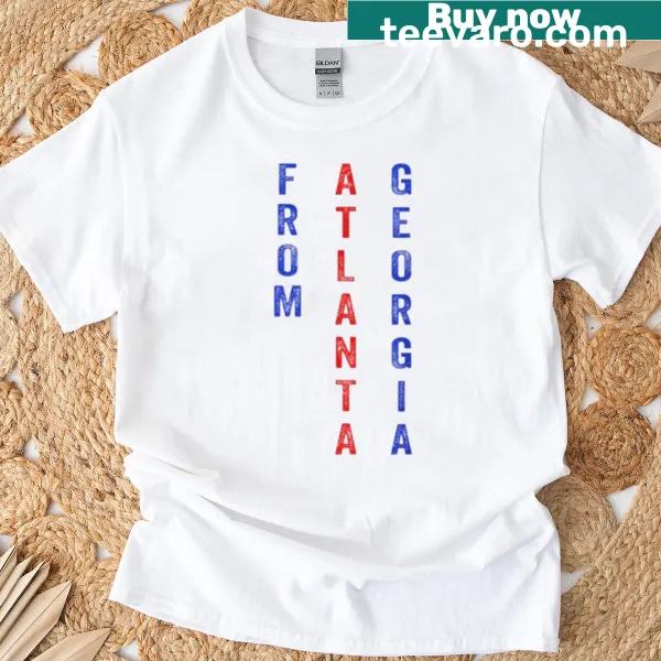 Patriotic t-shirt featuring a bold design celebrating Atlanta, Georgia
