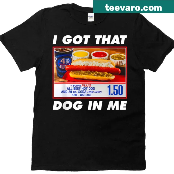 Patriotic design featuring a meme about having 'that dog' in you