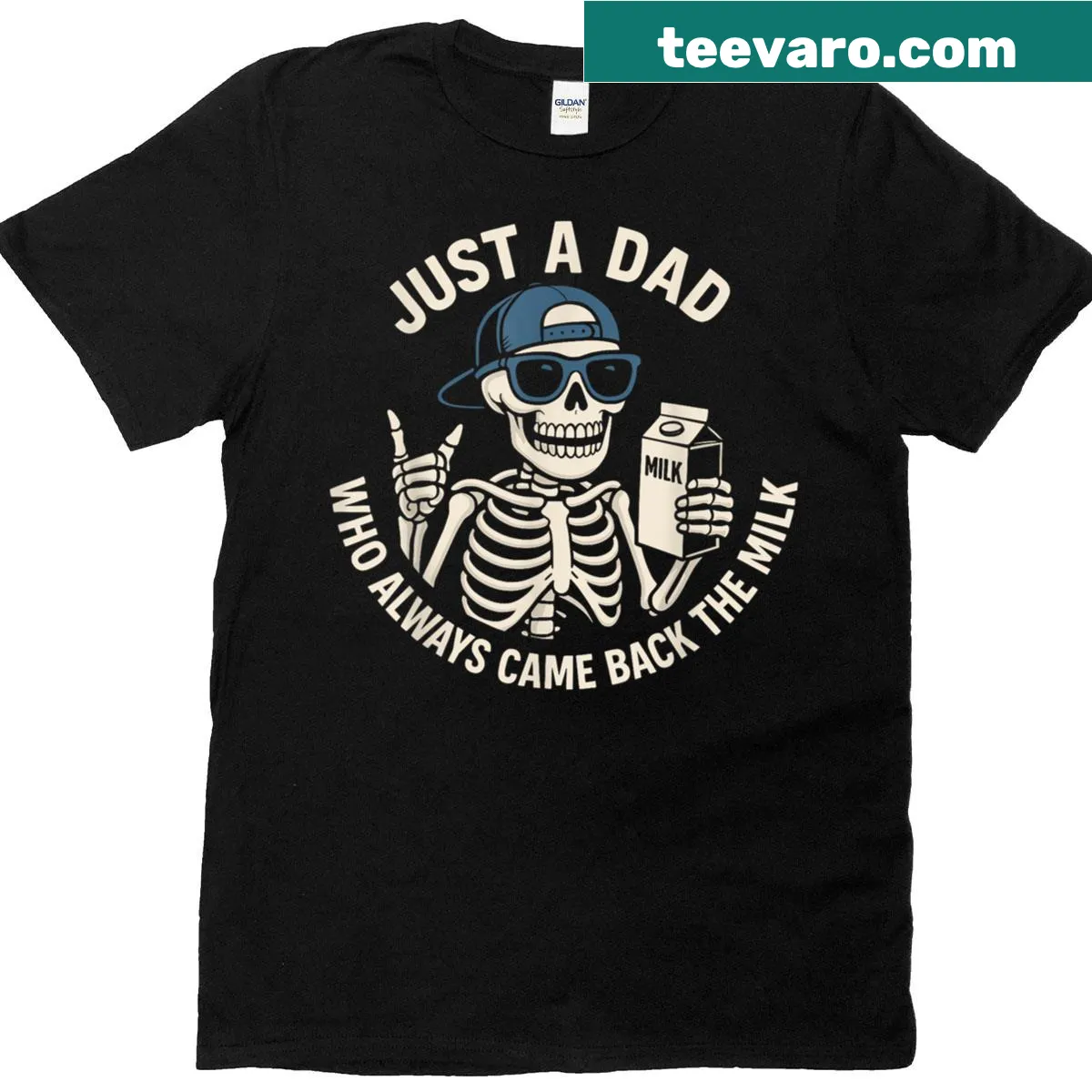 Shirt with humorous text about a dad's reliability — on a men's t-shirt