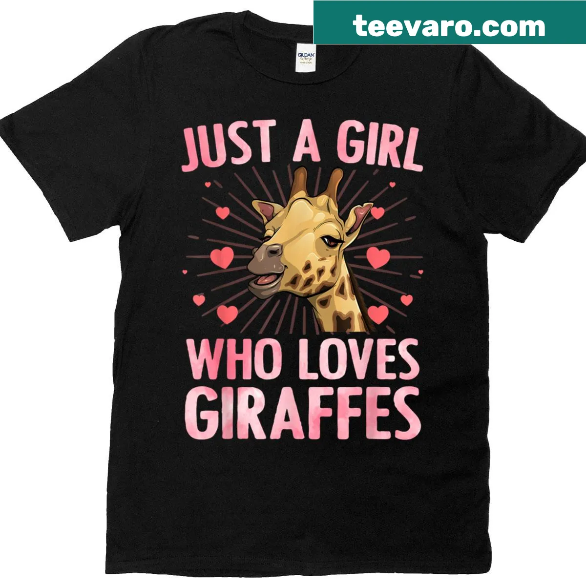 Charming giraffe illustration t-shirt for safari lovers — on a men's t-shirt