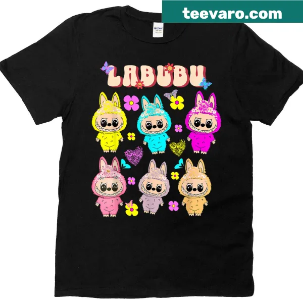 Cute Labubu character graphic on a shirt for fans