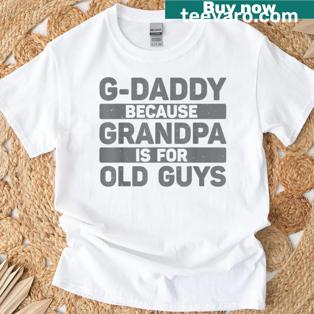Heartwarming G-daddy T-shirt with playful artwork for grandpas — on a men's t-shirt