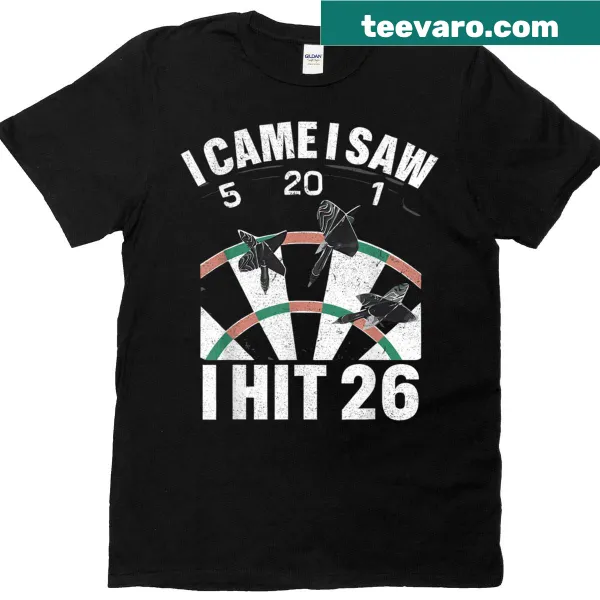Funny T-shirt for dart players with humorous dart-related text