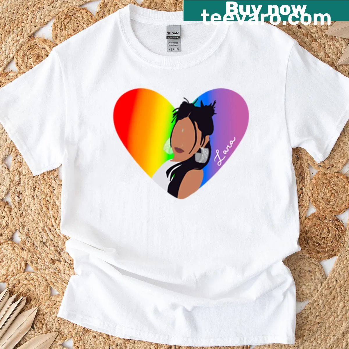 Queer Pride T-shirt with illustration celebrating LGBTQ+ identity — on a men's t-shirt
