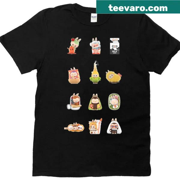 Cartoon Labubu monster design from Wacky Mart Series T-shirt