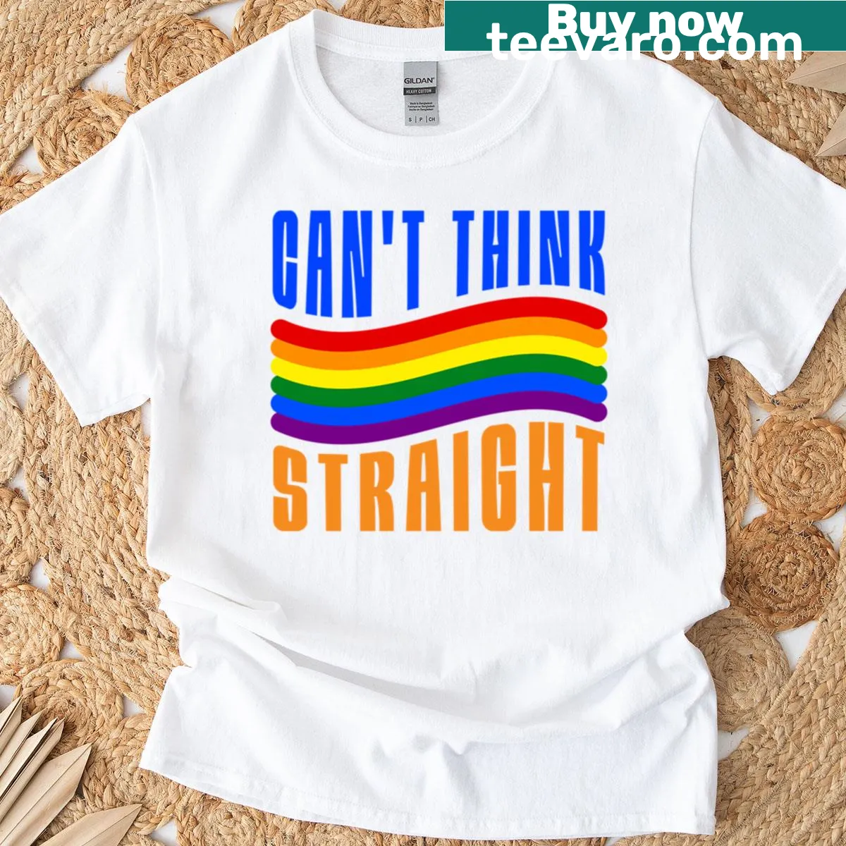 LGBTQ+ themed T-shirt with love and pride message — on a men's t-shirt