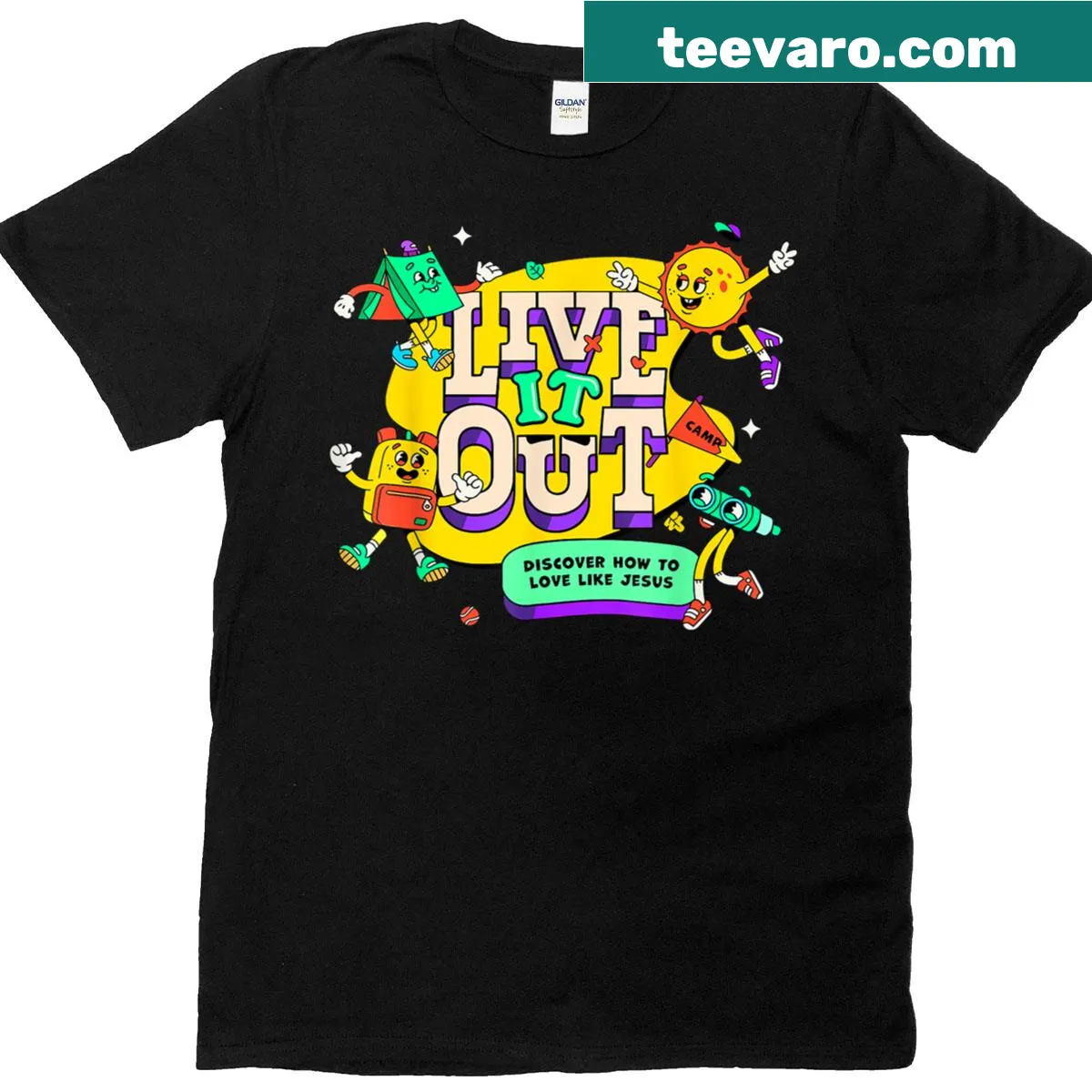 Inspirational Bible school t-shirt for youth with a faith message — on a men's t-shirt