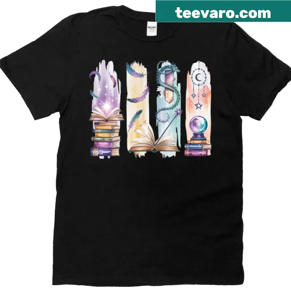 Typographic T-shirt celebrating reading and book lovers