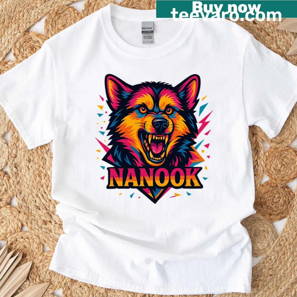 Vintage-style t-shirt featuring Nanook from The Lost Boys — on a men's t-shirt