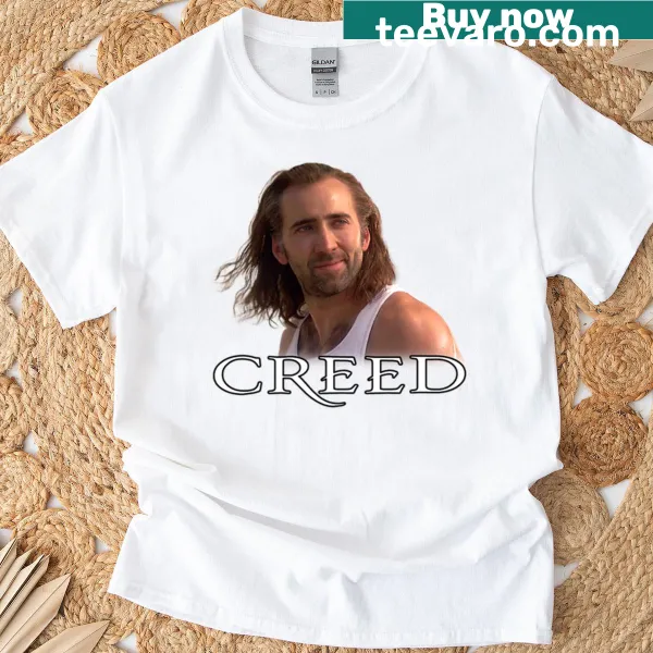Playful t-shirt featuring cartoon graphic of Nic Creed