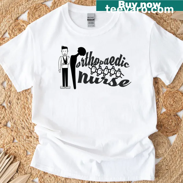 Orthopaedic Nurse t-shirt with bold typography honoring nursing profession