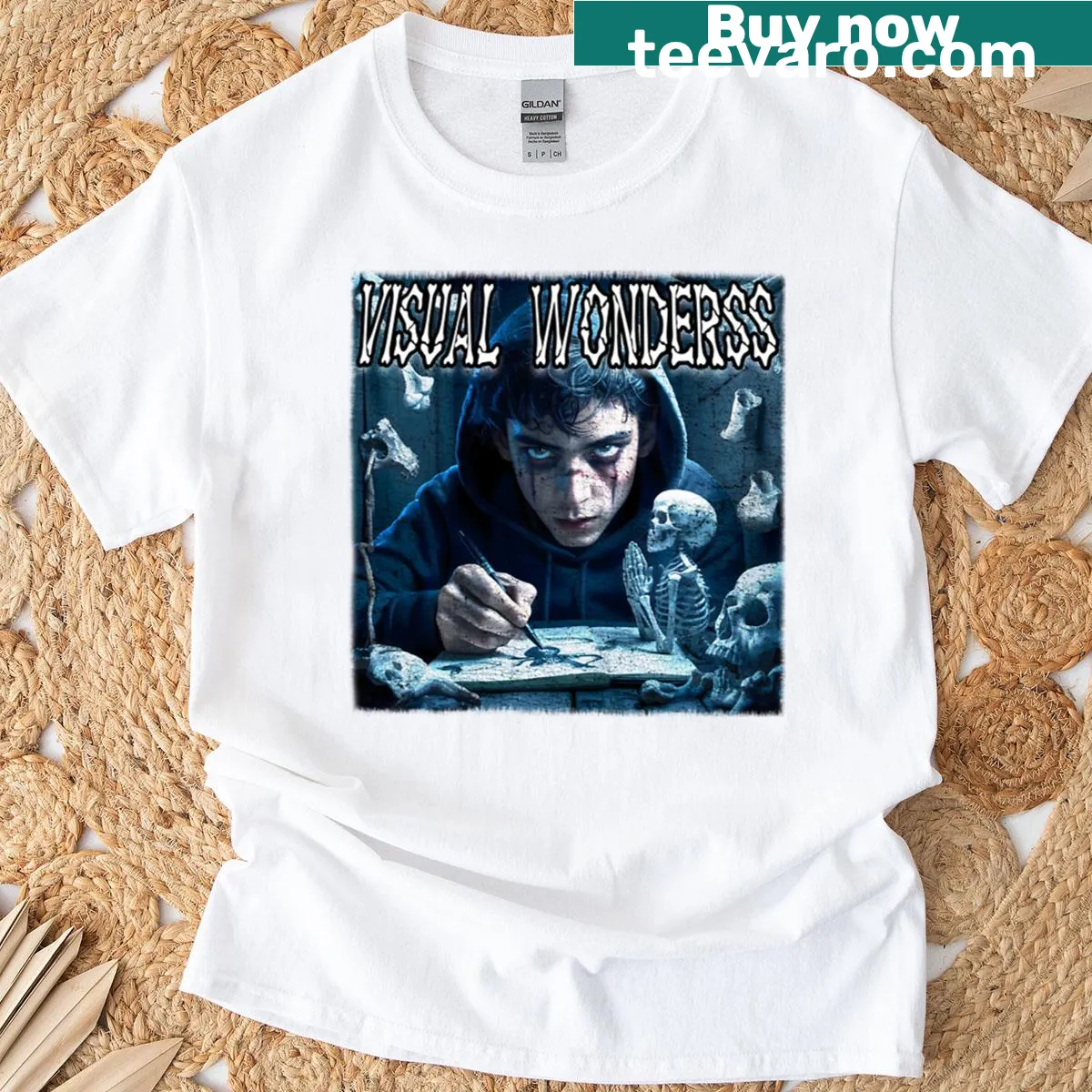T-shirt featuring the text 'Prayer Of Bones' with an inspirational theme — on a men's t-shirt