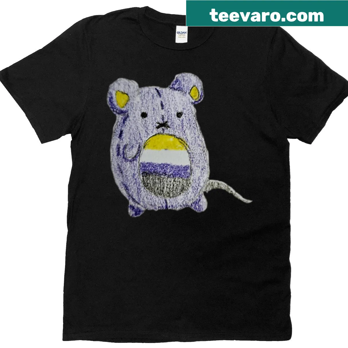 Charming mouse graphic on a playful t-shirt — on a men's t-shirt