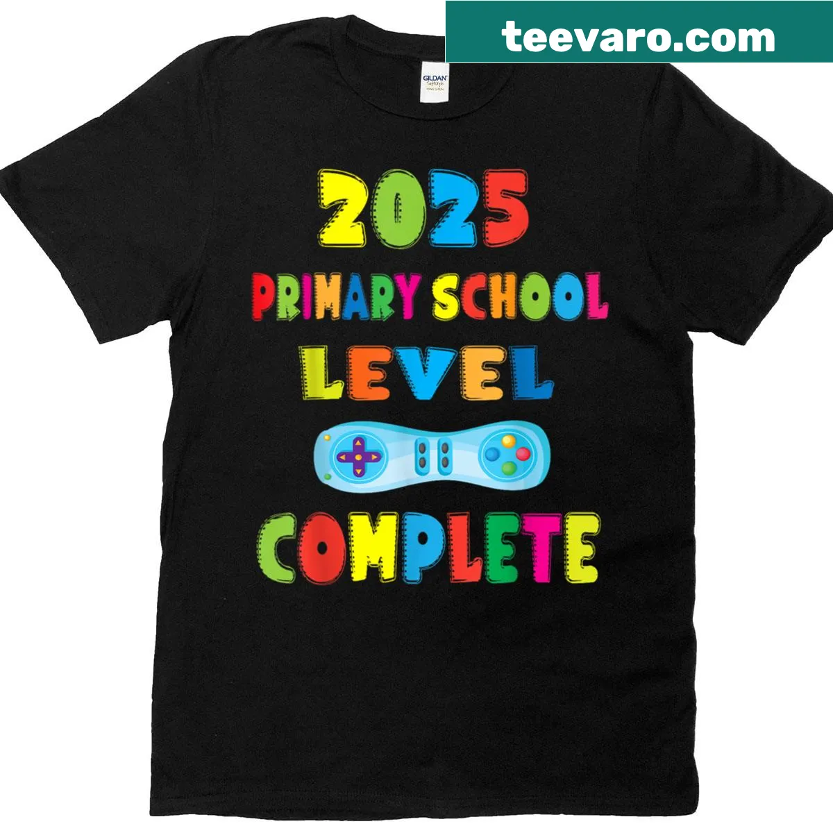 Gamer-themed graduation t-shirt for Year 6 leavers with a playful graphic — on a men's t-shirt