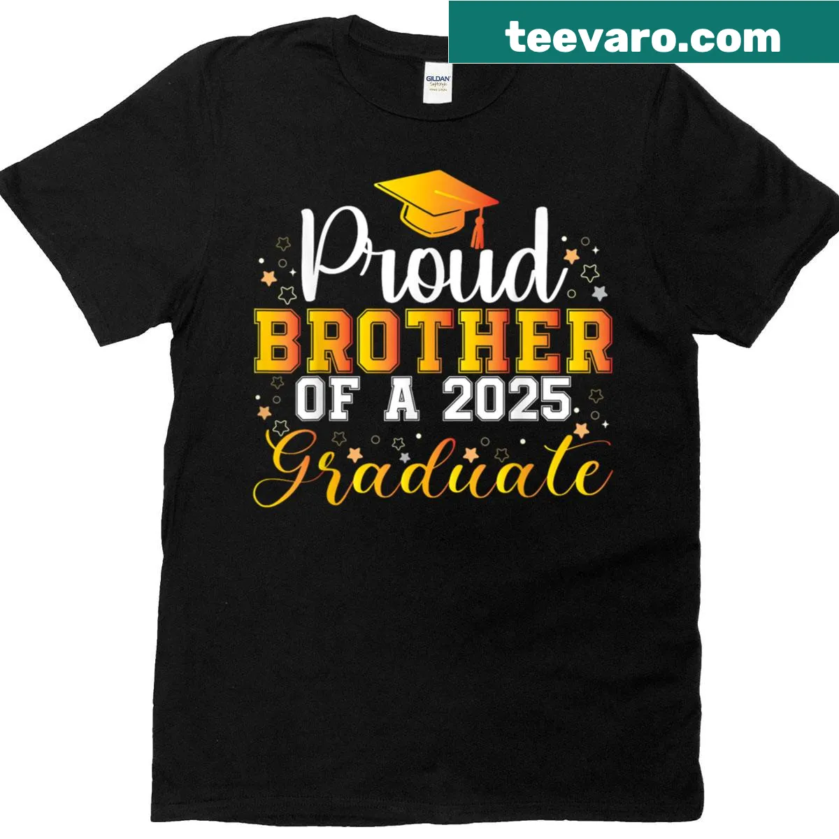 Proud brother T-shirt celebrating a 2025 graduate — on a men's t-shirt