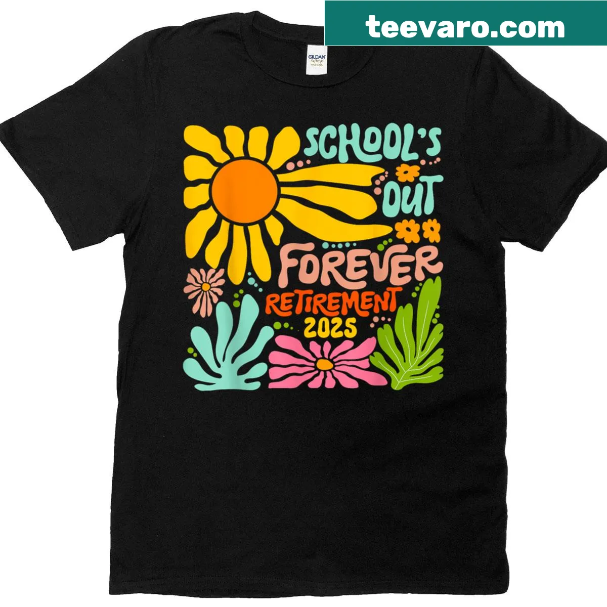 Vintage-style shirt celebrating retirement for teachers — on a men's t-shirt