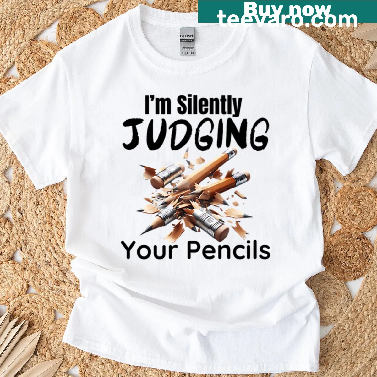 Sarcastic teacher life text design for back-to-school. — on a men's t-shirt