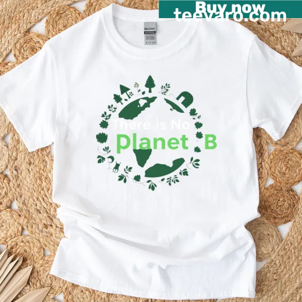 T-shirt promoting environmental awareness with nature illustration