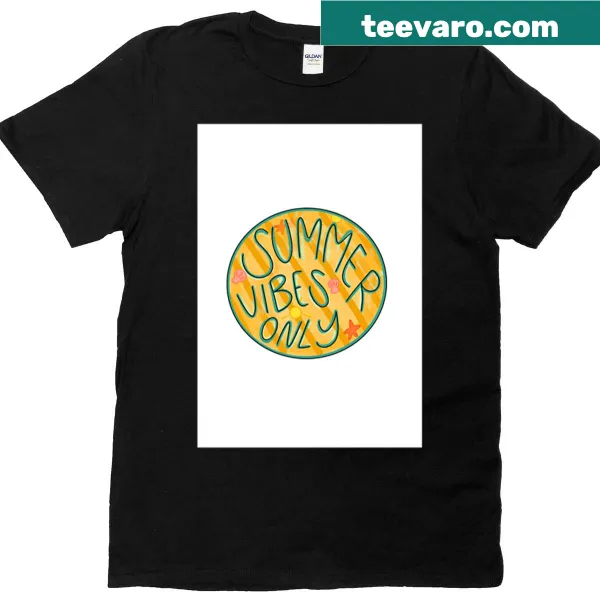 T-shirt with a fun summer vibes graphic