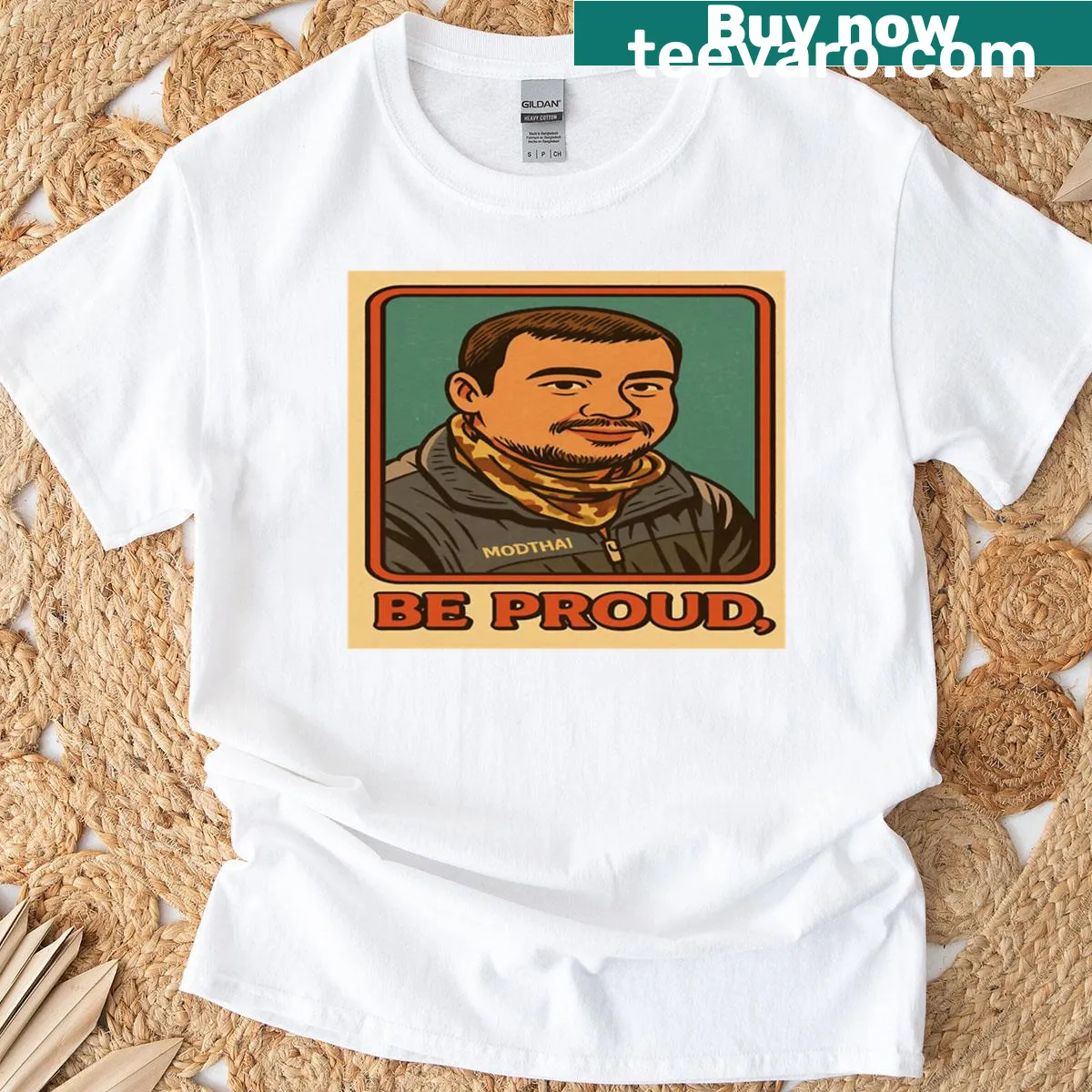 Emblematic T-shirt celebrating Modthai culture — on a men's t-shirt