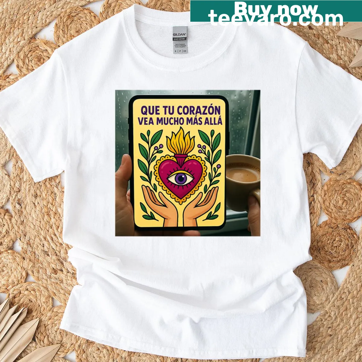 Inspirational T-shirt featuring abstract typography — on a men's t-shirt