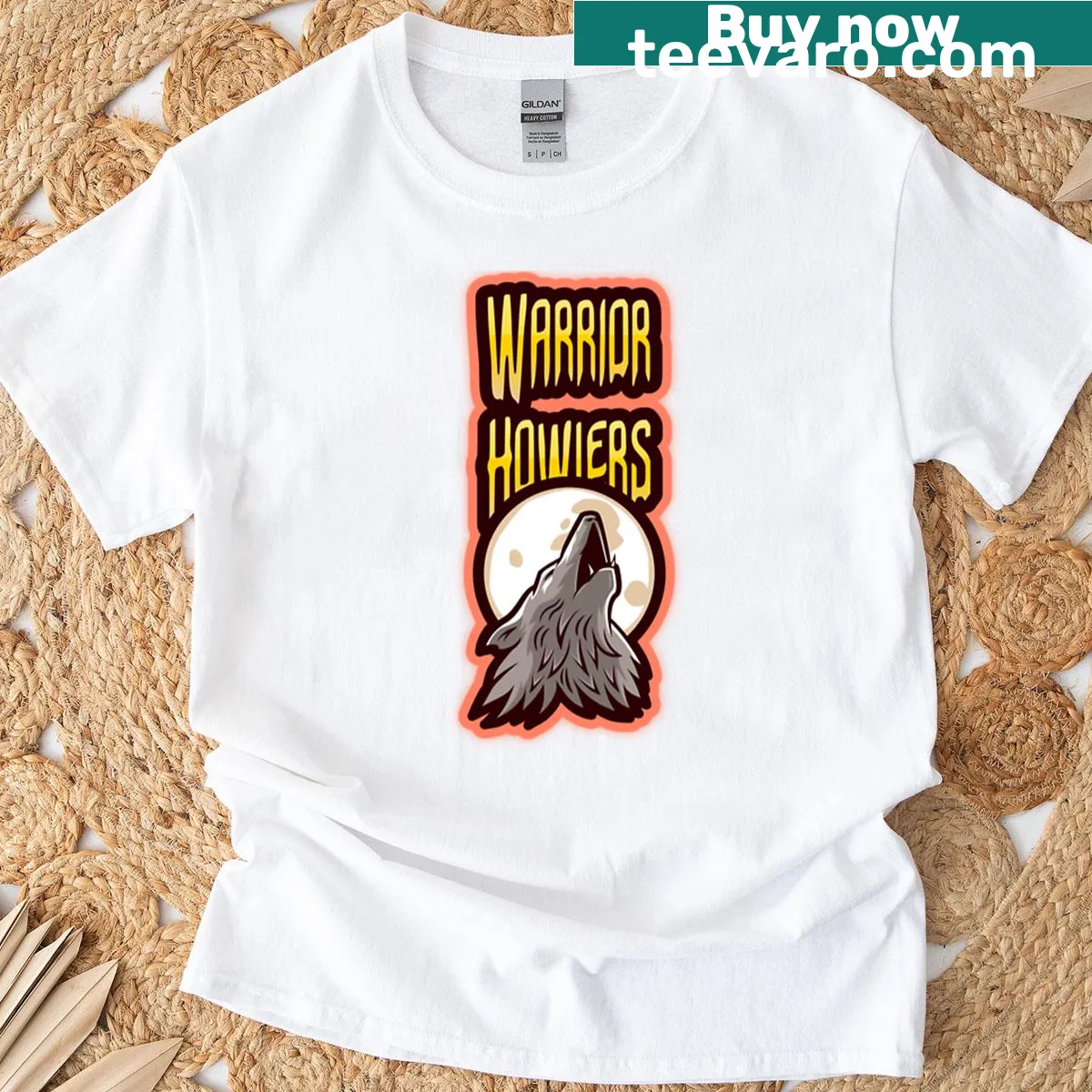 T-shirt with an illustration of howling dogs symbolizing loyalty — on a men's t-shirt