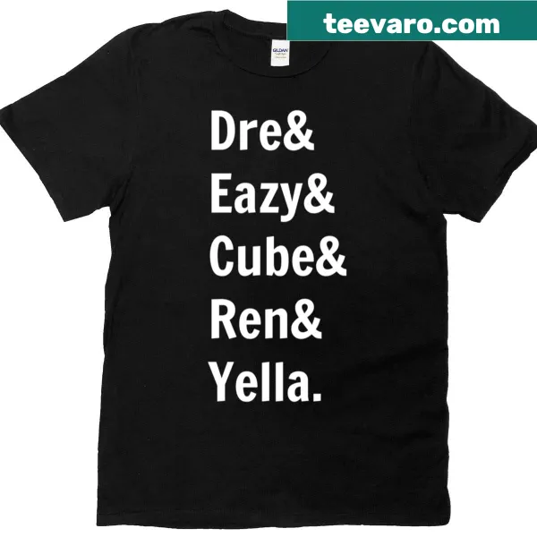 T-shirt featuring a playful text lineup of West Coast icons