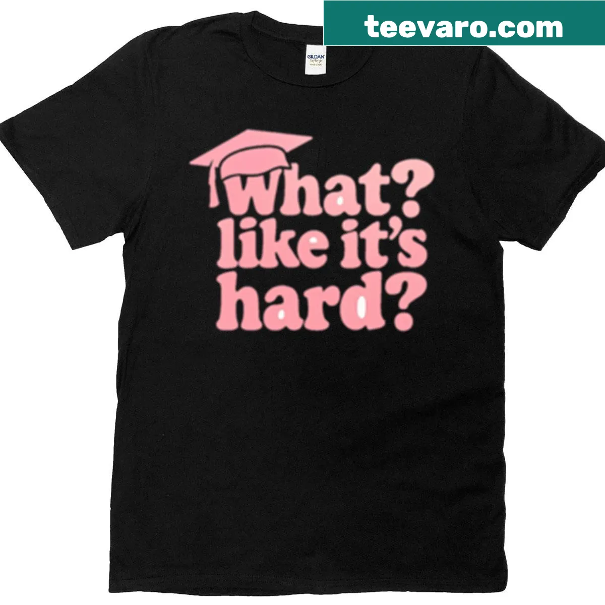 Graduation t-shirt featuring the quote from Legally Blonde in playful typography. — on a men's t-shirt