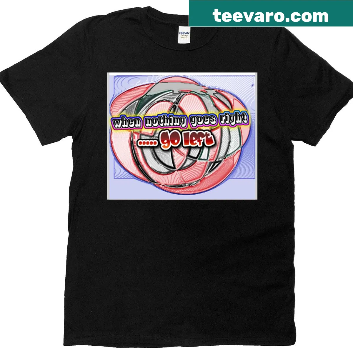 Abstract typography T-shirt conveying a thoughtful message — on a men's t-shirt
