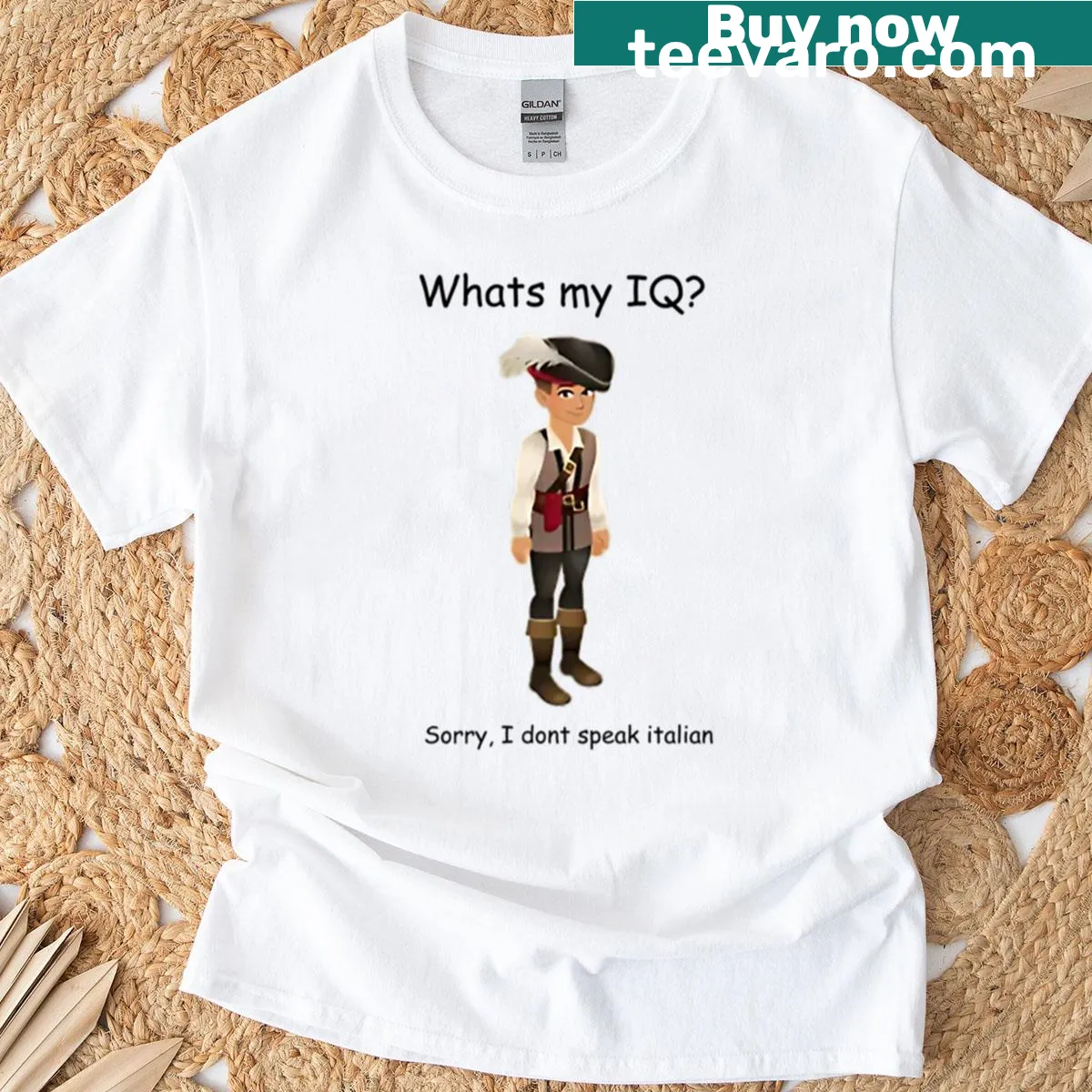 Oversized T-shirt with illustrated design reflecting high school memories — on a men's t-shirt