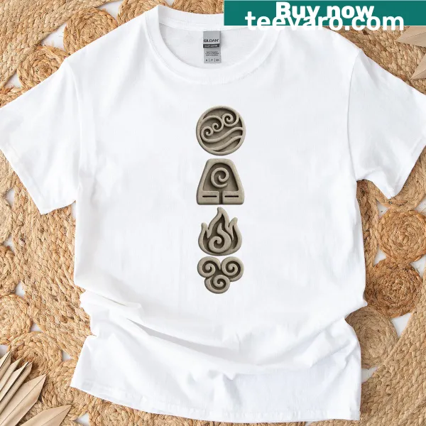 Avatar The Last Airbender t-shirt featuring elemental designs
