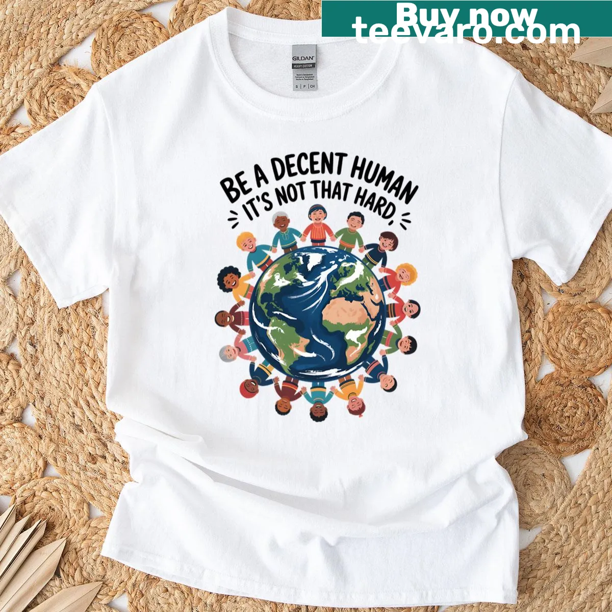 Funny motivational quote on kindness T-shirt — on a men's t-shirt