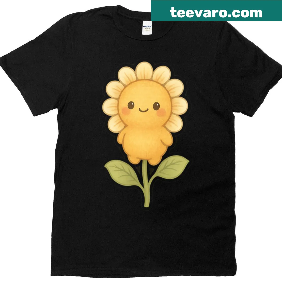 Oversized t-shirt with a cheerful floral illustration — on a men's t-shirt