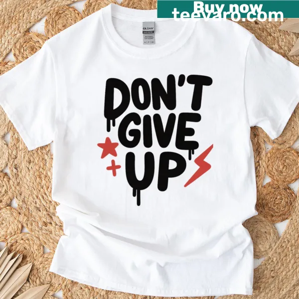 Minimalist T-shirt with bold drip graffiti art design